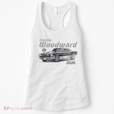 2026 Woodward Ave Car Cruise Sketch Women's Tank Top