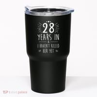 28th Wedding Anniversary For Him & Husband 28 Years Marriage Gift Tumbler thumb 0