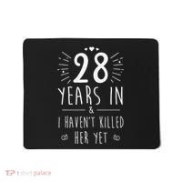 28th Wedding Anniversary For Him & Husband 28 Years Marriage Gift Mousepad thumb 0