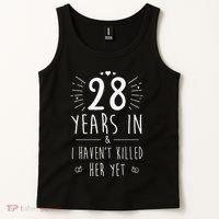 28th Wedding Anniversary For Him & Husband 28 Years Marriage Gift Tank Top thumb 2