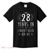 28th Wedding Anniversary For Him & Husband 28 Years Marriage Gift Kids T-Shirt thumb 0
