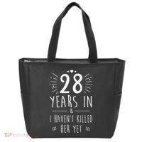 28th Wedding Anniversary For Him & Husband 28 Years Marriage Gift Tote Bag thumb 0