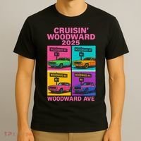 2025 Woodward Ave M1 Car Cruise Pop Art T-Shirt thumb 3