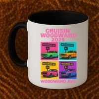 2025 Woodward Ave M1 Car Cruise Pop Art Coffee Mug thumb 2