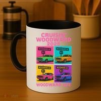 2025 Woodward Ave M1 Car Cruise Pop Art Coffee Mug thumb 4