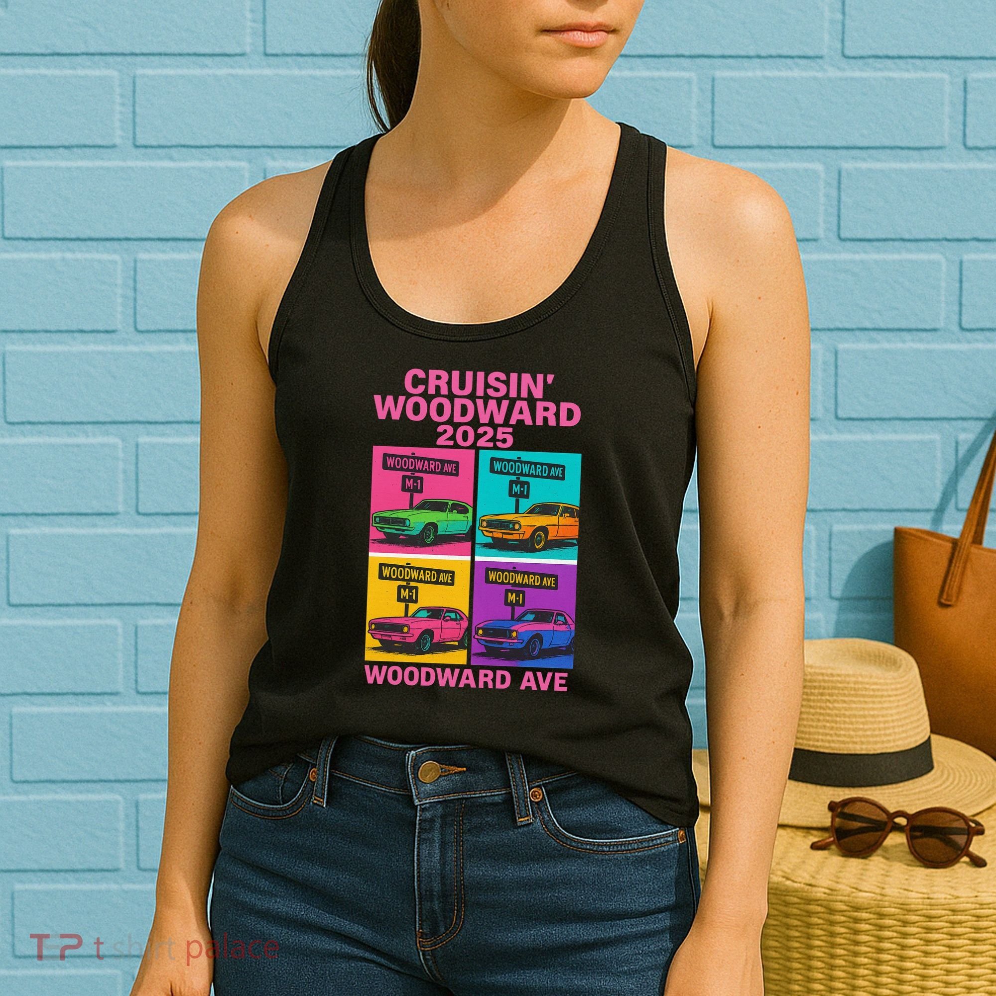 2025 Woodward Ave M1 Car Cruise Pop Art Women's Tank Top