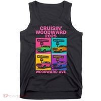 2025 Woodward Ave M1 Car Cruise Pop Art Tank Top thumb 0