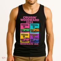 2025 Woodward Ave M1 Car Cruise Pop Art Tank Top thumb 3