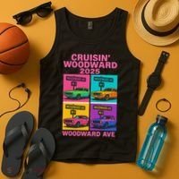 2025 Woodward Ave M1 Car Cruise Pop Art Tank Top thumb 4
