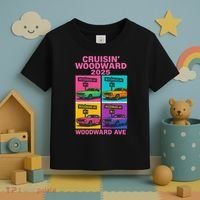 2025 Woodward Ave M1 Car Cruise Pop Art Toddler T-Shirt thumb 3