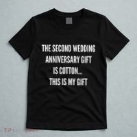 2nd Wedding Anniversary Gifts Cotton Him Husband Her T-Shirt thumb 5