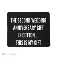 2nd Wedding Anniversary Gifts Cotton Him Husband Her Mousepad thumb 0
