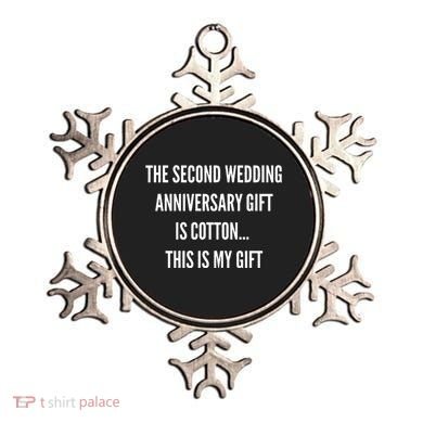 2nd Wedding Anniversary Gifts Cotton Him Husband Her Ornament