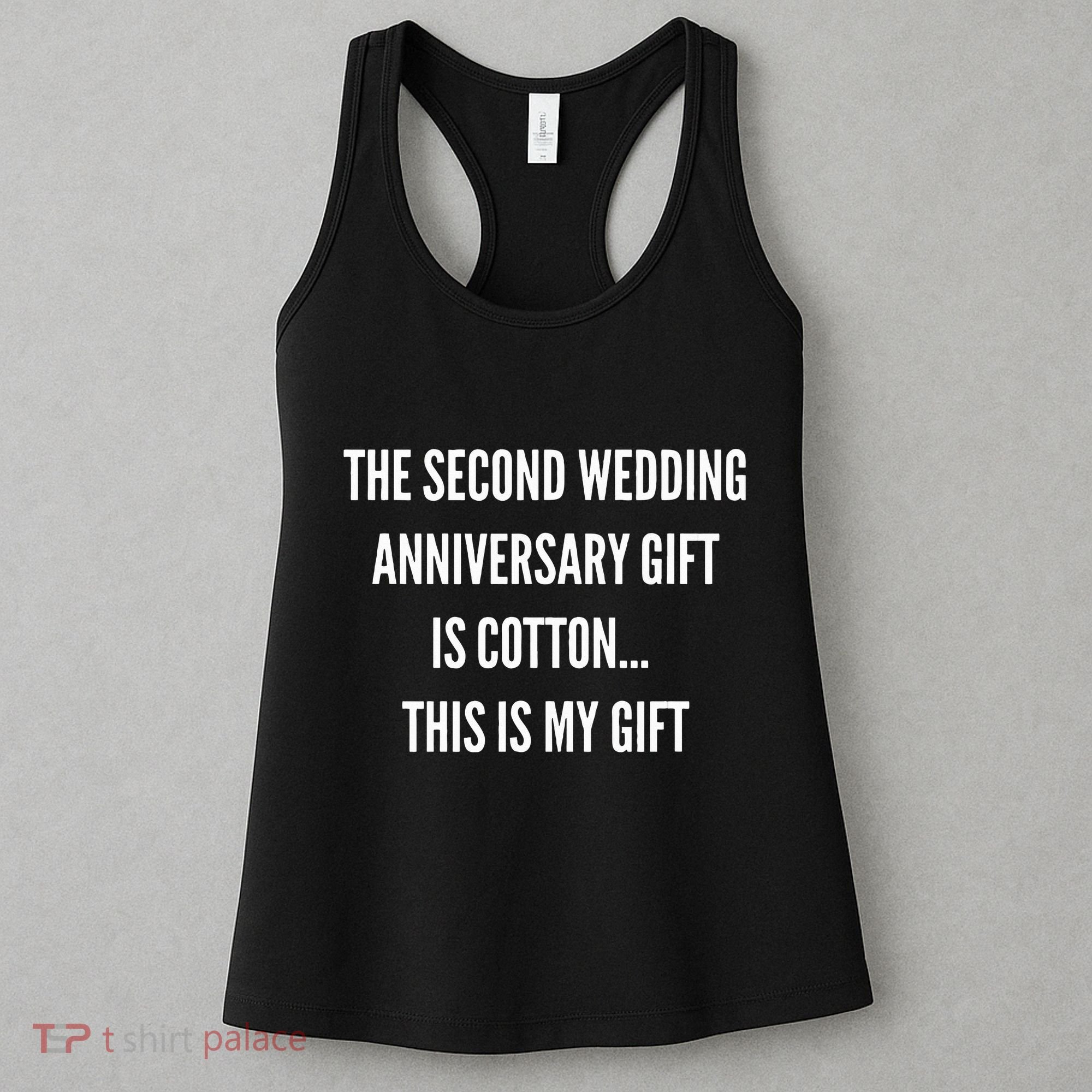 2nd Wedding Anniversary Gifts Cotton Him Husband Her Women's Tank Top