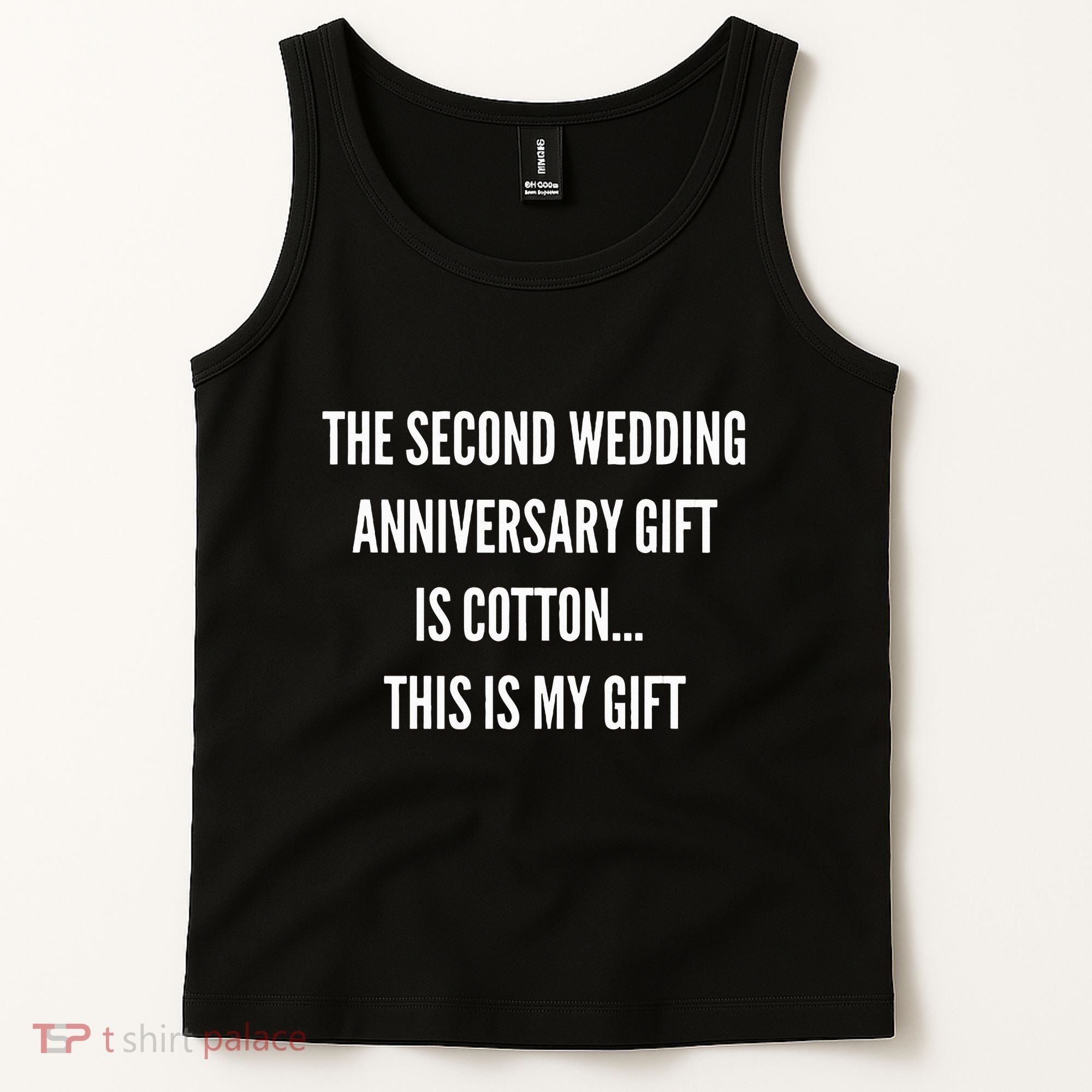 2nd Wedding Anniversary Gifts Cotton Him Husband Her Tank Top