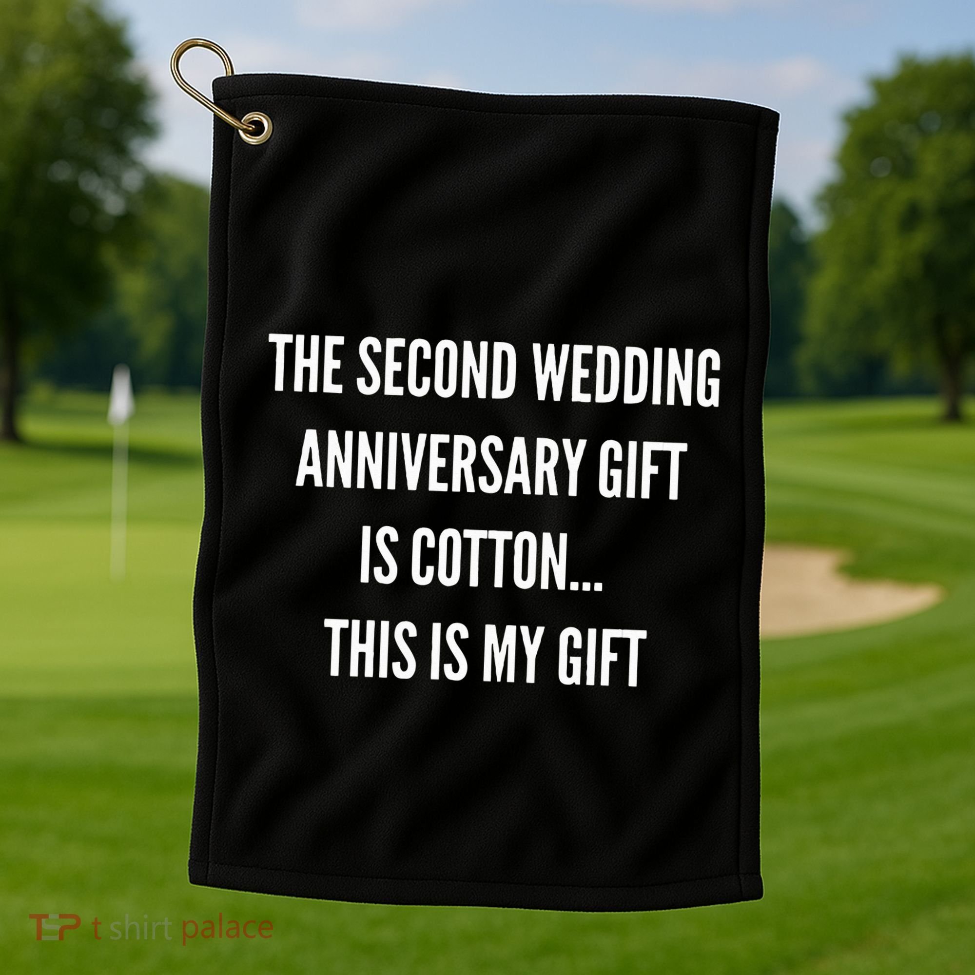 2nd Wedding Anniversary Gifts Cotton Him Husband Her Golf Towel