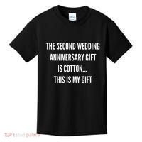 2nd Wedding Anniversary Gifts Cotton Him Husband Her Kids T-Shirt thumb 0