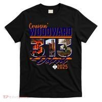 2025 Woodward Ave 313 Cruising Detroit T-Shirt thumb 0