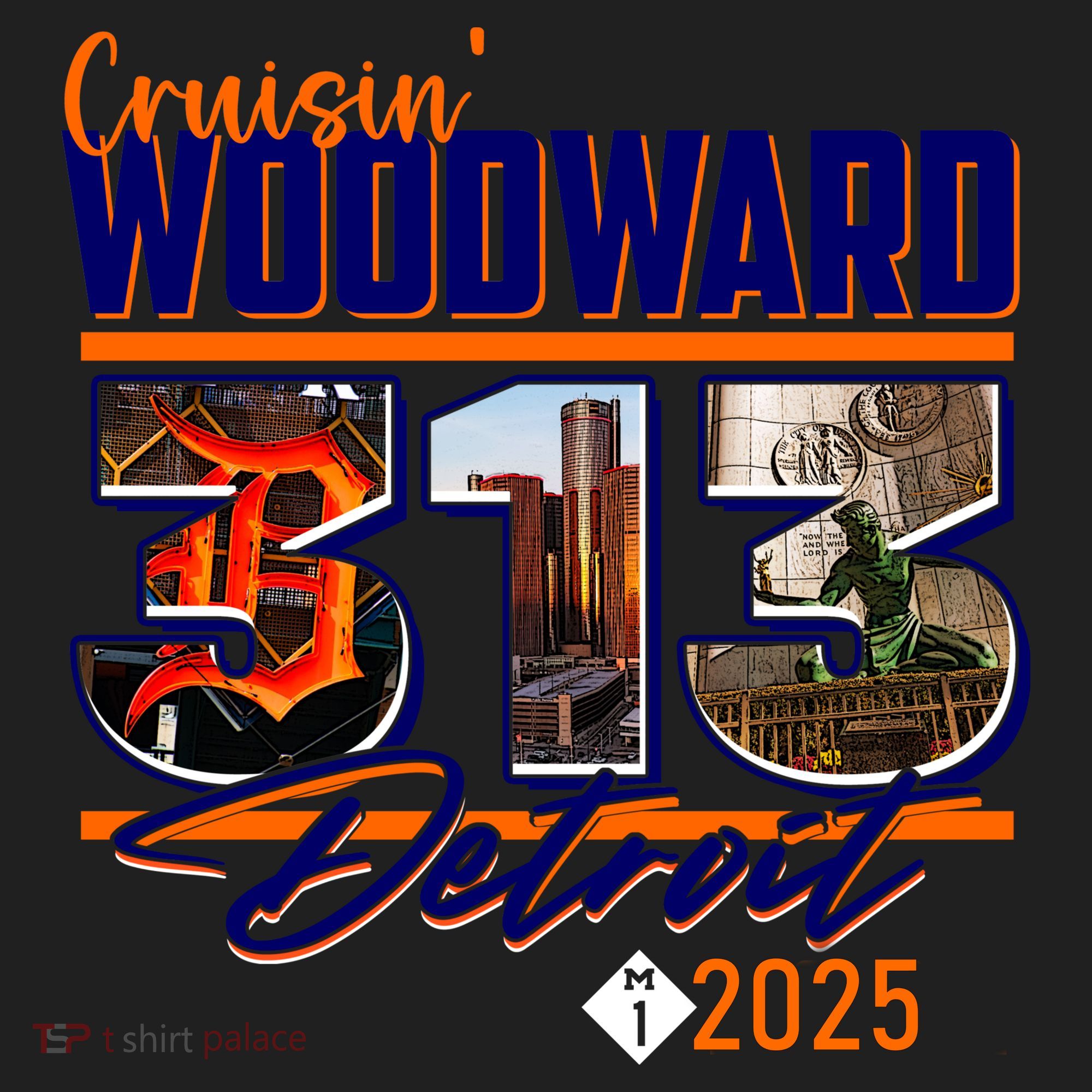 2025 Woodward Ave 313 Cruising Detroit Beanie