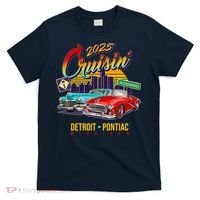 2025 Woodward Cruisin Detroit To Pontiac T-Shirt thumb 0