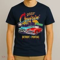 2025 Woodward Cruisin Detroit To Pontiac T-Shirt thumb 3