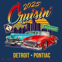 2025 Woodward Cruisin Detroit To Pontiac T-Shirt thumb 7