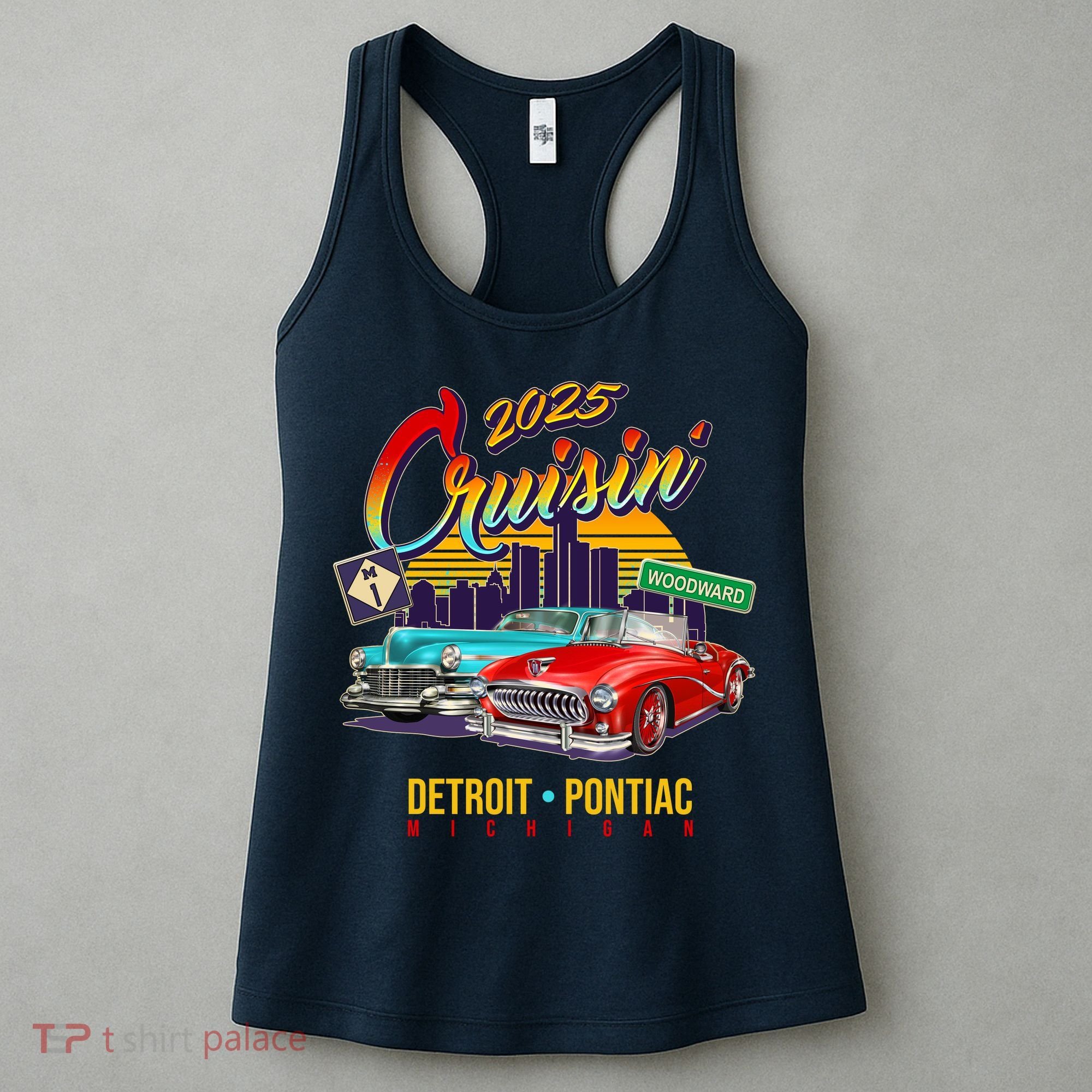 2025 Woodward Cruisin Detroit To Pontiac Women's Tank Top