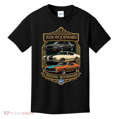 2026 Woodward Cruising Car Event Michigan M1 Kids T-Shirt