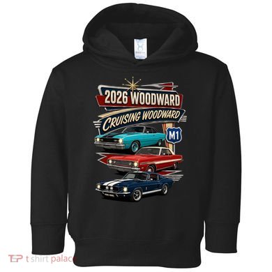 2026 Woodward Cruising M1 Classic Car Cruise Mustang Toddler Hoodie