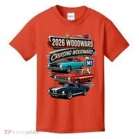 2026 Woodward Cruising M1 Classic Car Cruise Mustang Kids T-Shirt thumb 0