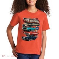 2026 Woodward Cruising M1 Classic Car Cruise Mustang Kids T-Shirt thumb 2