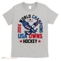 2026 World Champions USA Owns Hockey T-Shirt thumb 0