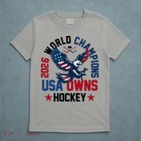 2026 World Champions USA Owns Hockey T-Shirt thumb 5