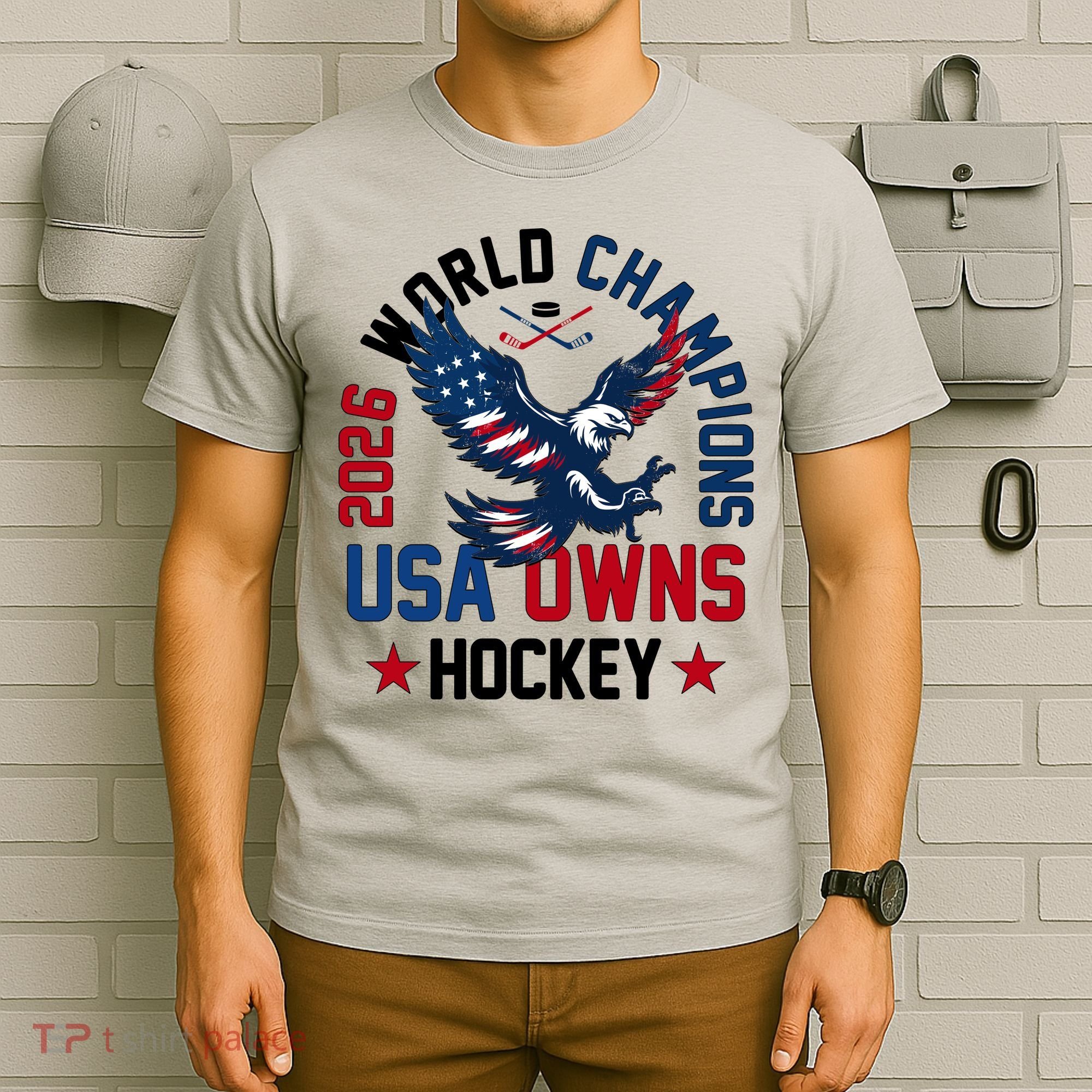 2026 World Champions USA Owns Hockey T-Shirt