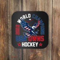 2026 World Champions USA Owns Hockey Coaster thumb 0