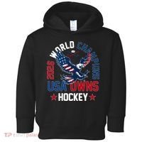 2026 World Champions USA Owns Hockey Toddler Hoodie thumb 0