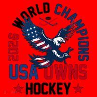 2026 World Champions USA Owns Hockey Santa Hat thumb 1