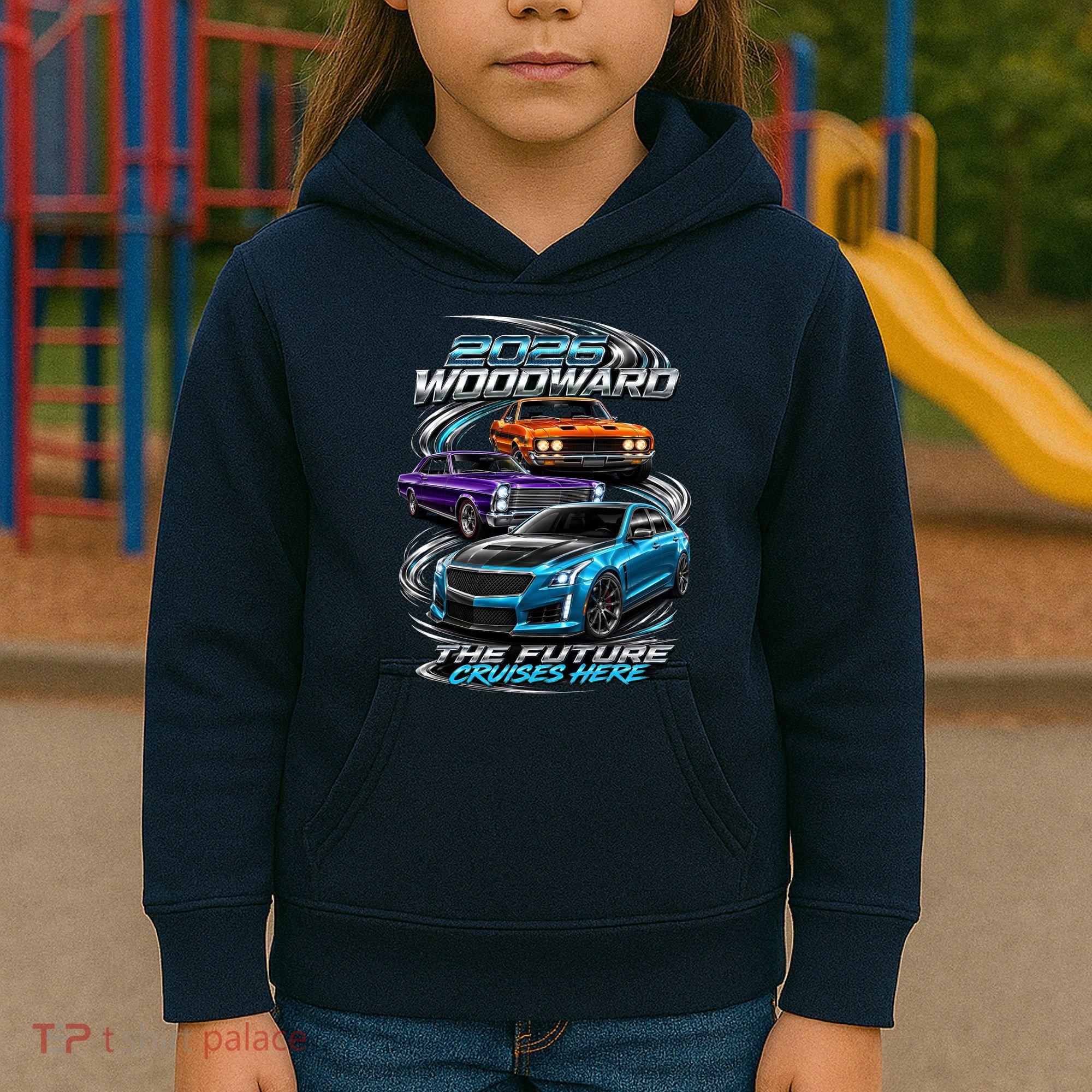2026 Woodward Future Cruises Here M1 Kids Hoodie