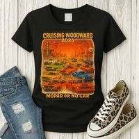 2025 Woodward Mopar Or No Car Women's T-Shirt thumb 3