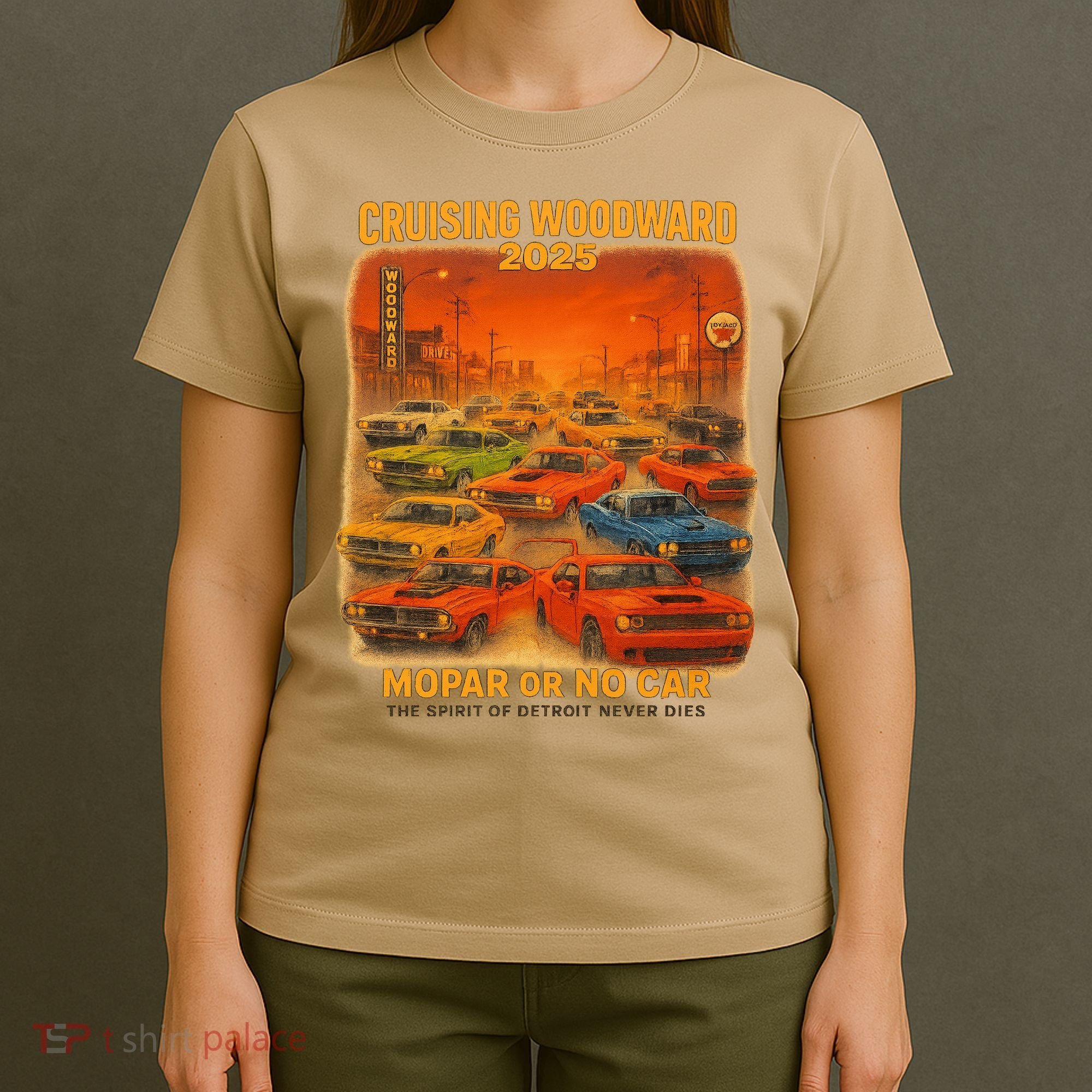 2025 Woodward Mopar Or No Car T-Shirt