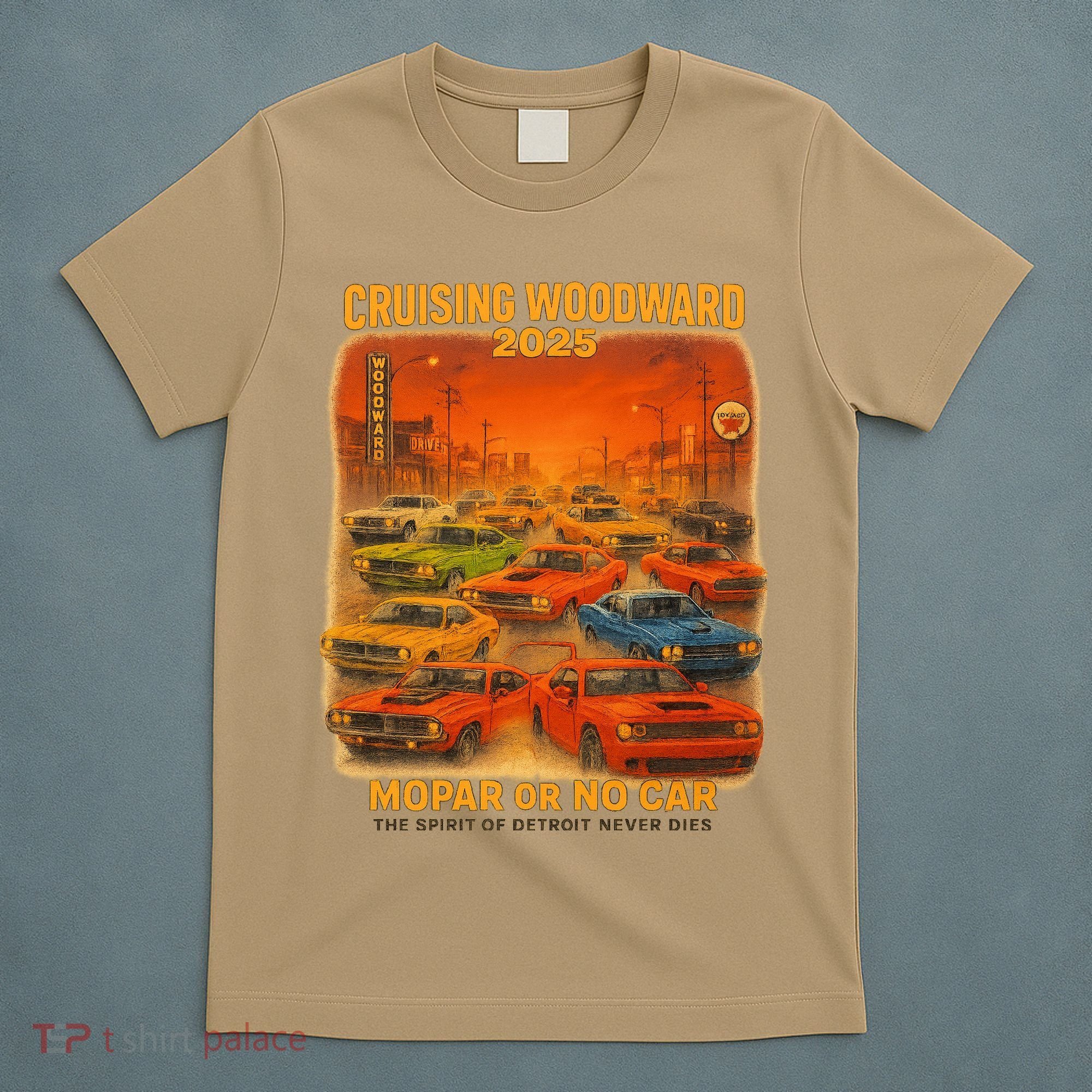 2025 Woodward Mopar Or No Car T-Shirt