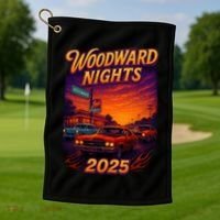 2025 Woodward Nights Golf Towel thumb 1