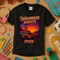 2025 Woodward Nights Kids T-Shirt thumb 3