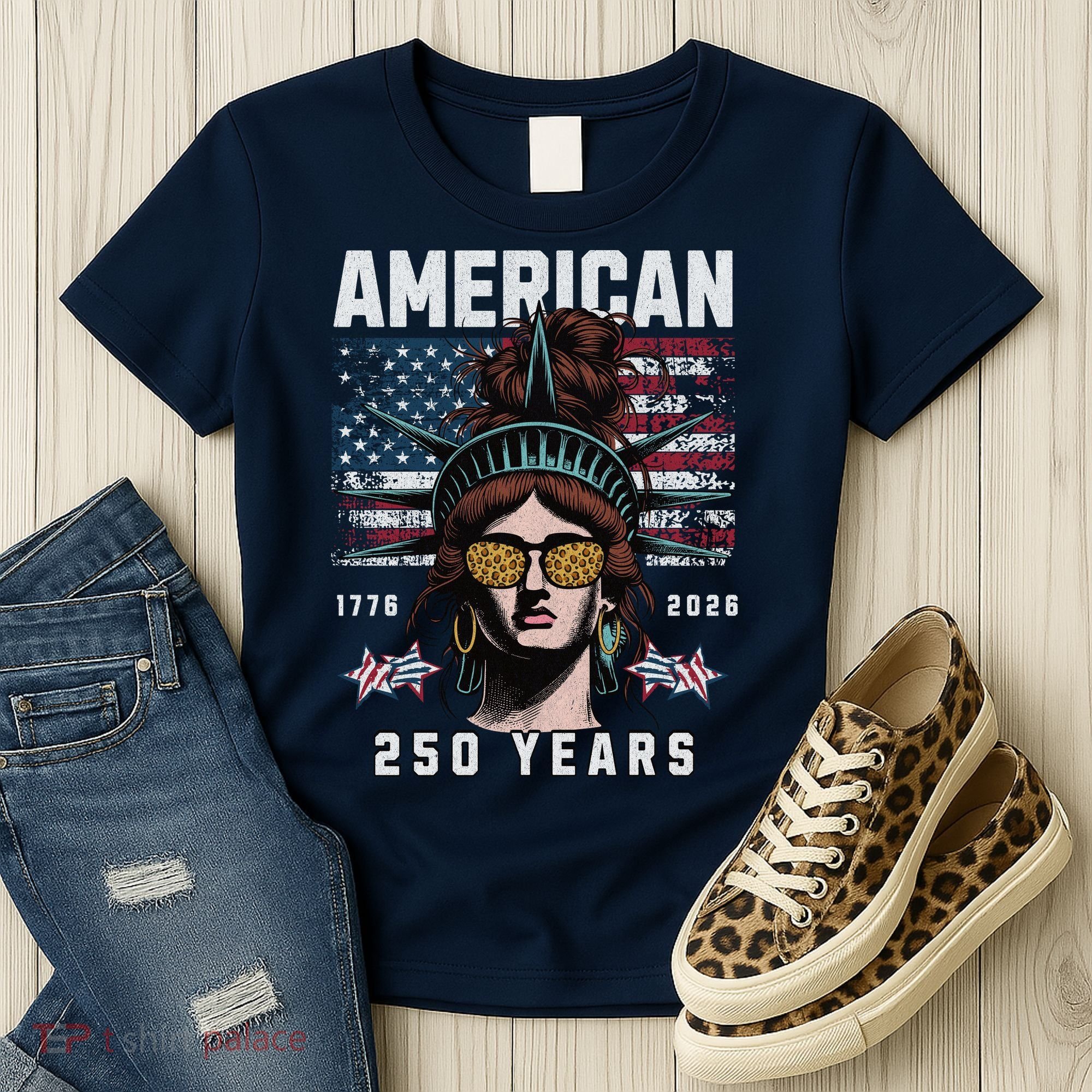 250 Years America Anniversary USA 250th American Women's T-Shirt