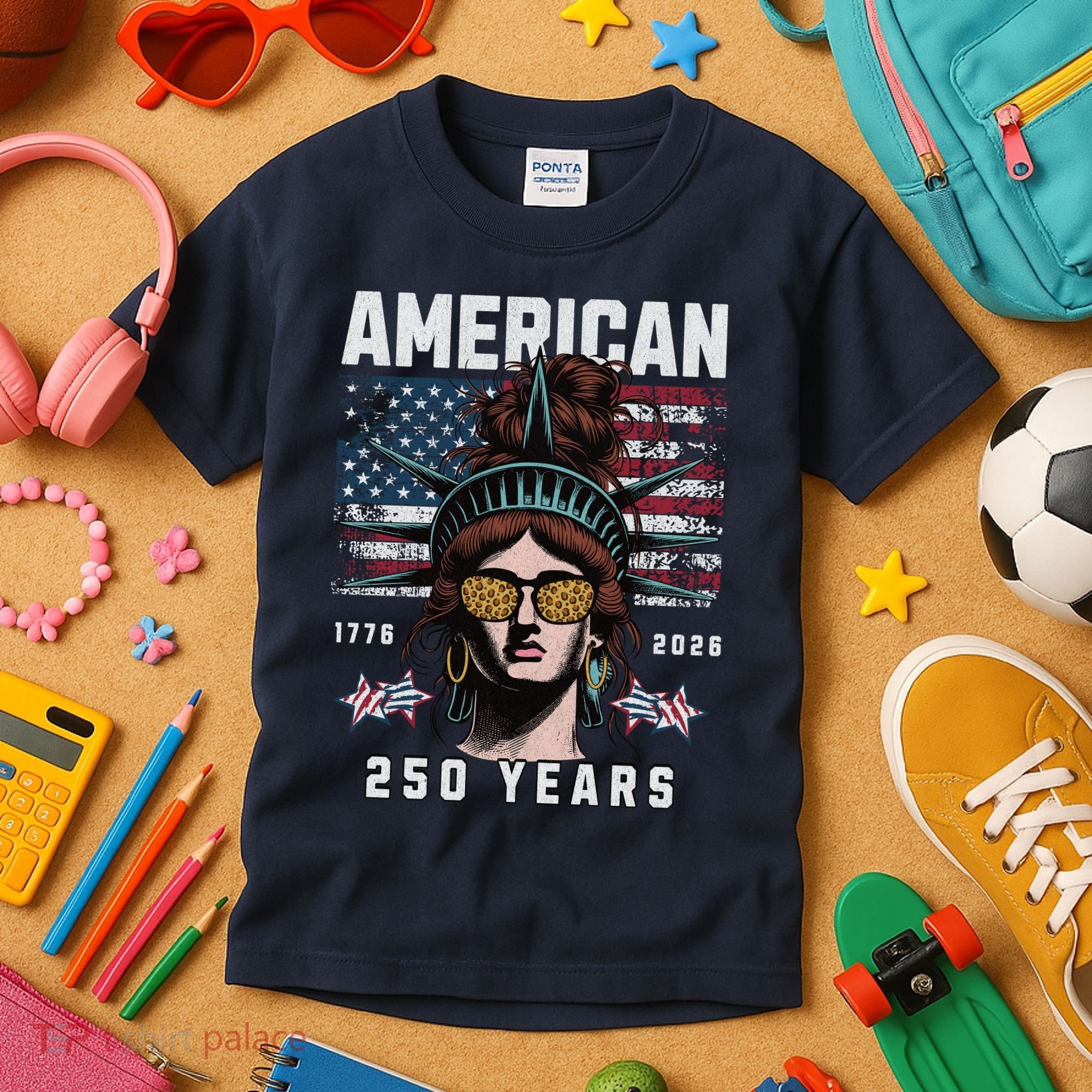 250 Years America Anniversary USA 250th American Kids T-Shirt