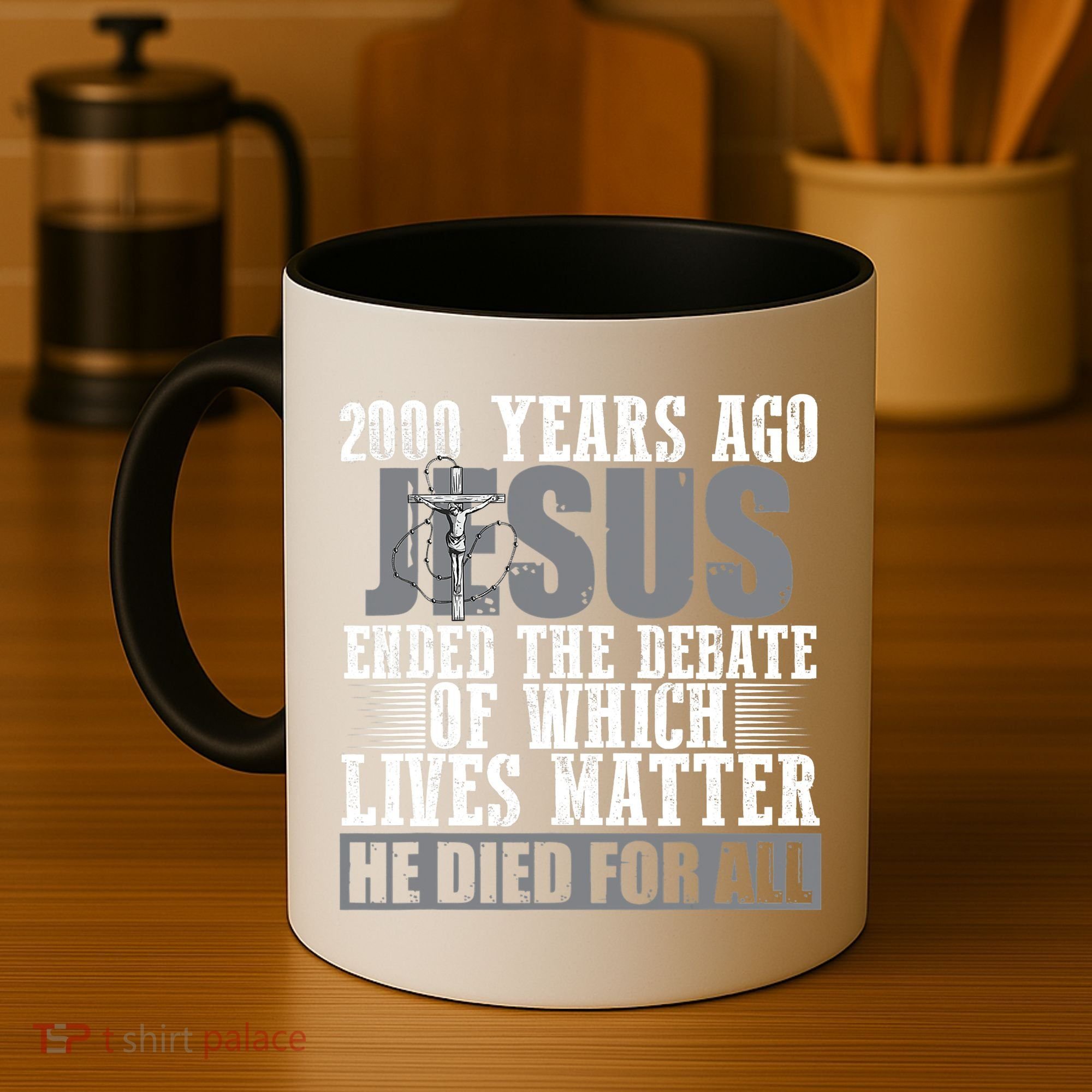 2000 Years Ago Jesus Ended The Debate Christian Believe Coffee Mug