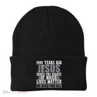 2000 Years Ago Jesus Ended The Debate Christian Believe Beanie thumb 0