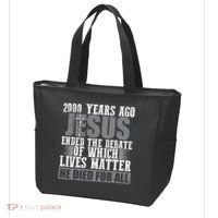 2000 Years Ago Jesus Ended The Debate Christian Believe Tote Bag thumb 3