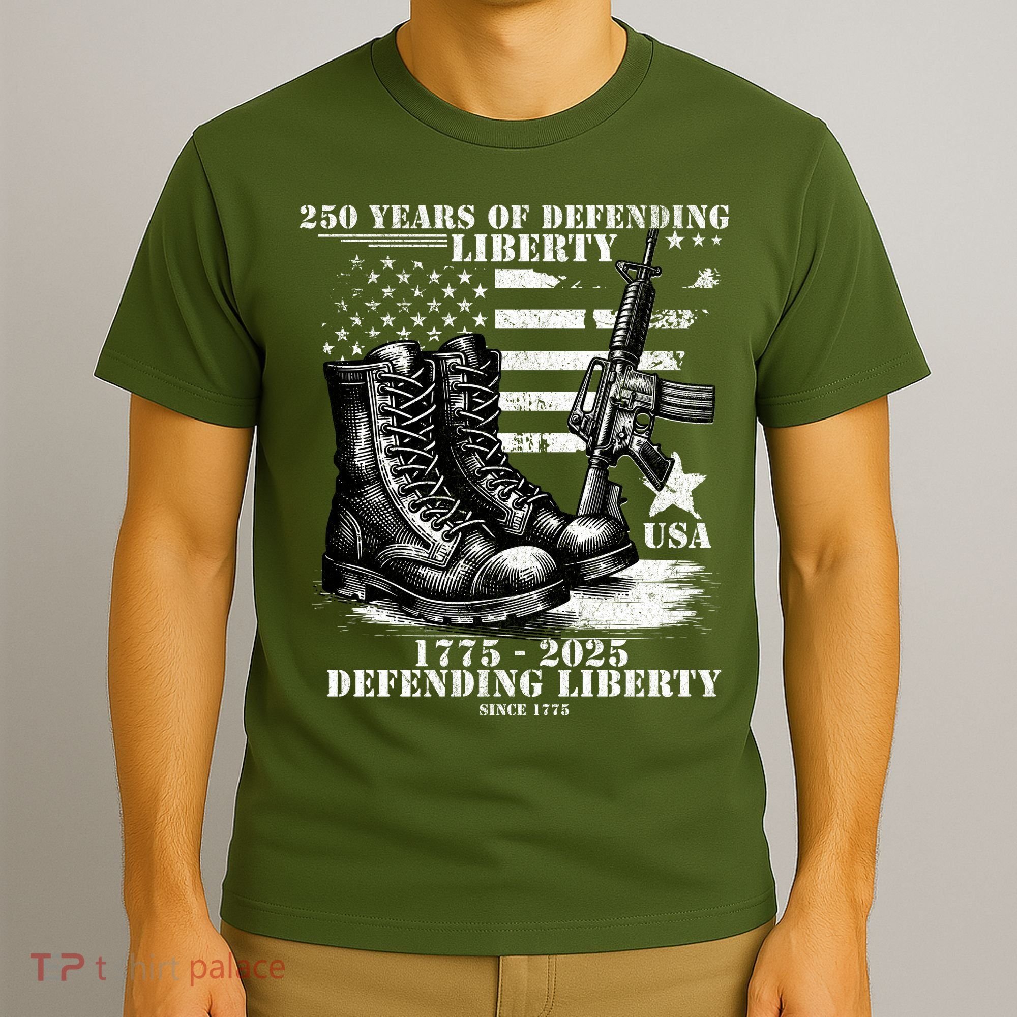 250 Years America Anniversary United States Army 1775-2025 T-Shirt