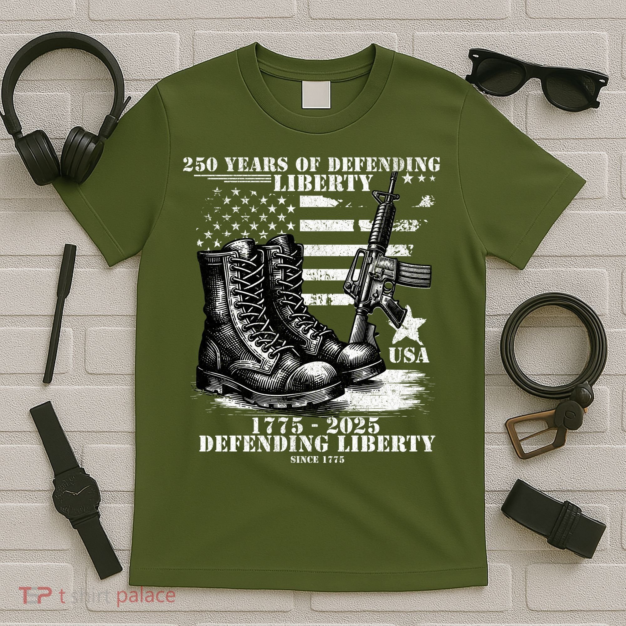 250 Years America Anniversary United States Army 1775-2025 T-Shirt